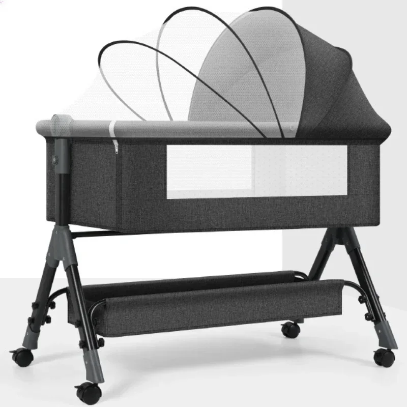 Cuna de empalme móvil, cuna mu - Baby Nursery Trolley reseña y precio