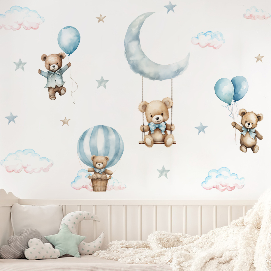 Pegatinas de pared de nube con - Baby Nursery Boy reseña y precio