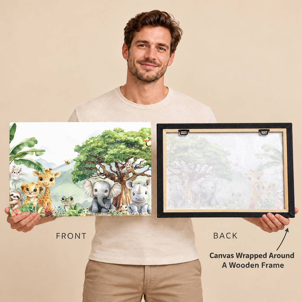 Cuadro en lienzo con marco de  - Baby Nursery Frames reseña y precio