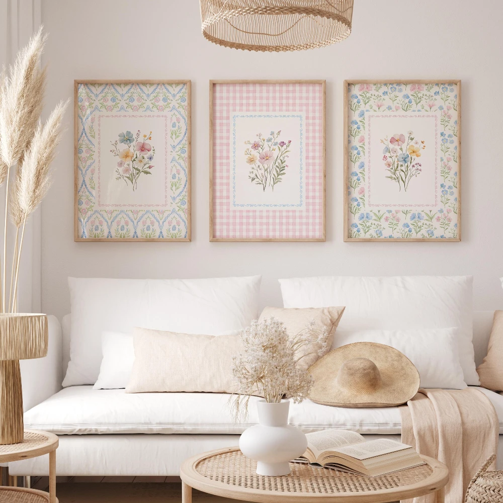 Juego de 3 cuadros sin marco s - Baby Nursery Frames reseña y precio