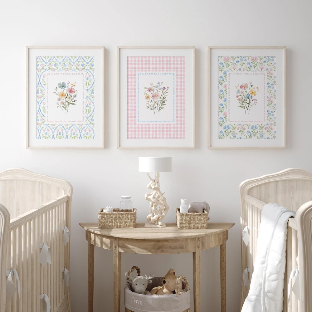 Juego de 3 cuadros sin marco s - Baby Nursery Frames reseña y precio